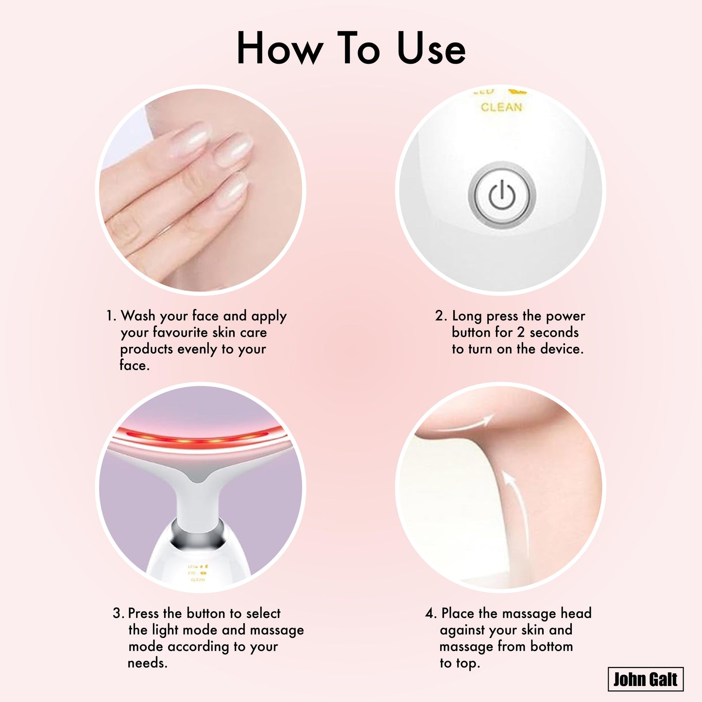 Revitalize Your Skin with the 7-in-1 Dolphin-Shaped Red Light Therapy Massager for Face and Neck - Featuring 7 LED Modes for Ultimate Care