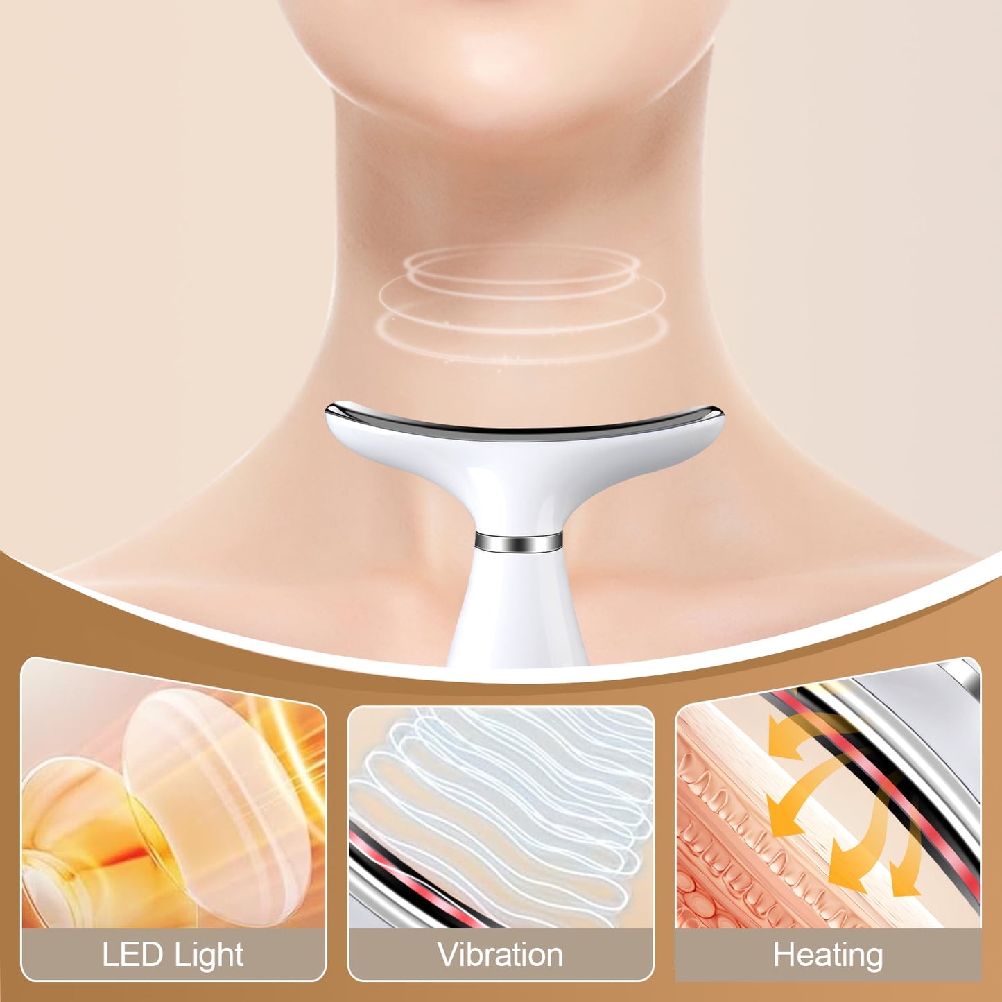 Revitalize Your Skin with the Zacenei 7-in-1 Facial Massager - Advanced Light Therapy & Microcurrent Technology for Neck and Face Care
