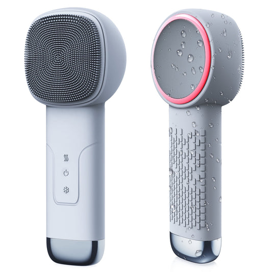 Revolutionize Your Skincare Routine with Our Versatile Electric Facial Cleansing Brush - Exfoliate, Vibrate, and Rejuvenate Your Skin with Hot and Cold Compress Modes!
