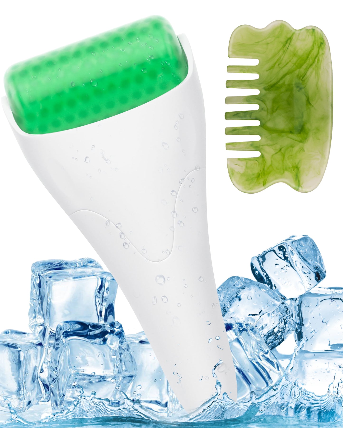 Premium Ice Roller and Gua Sha Massager Set for Facial and Body Care, Ideal for Reducing Puffiness and Enhancing Skin Health - Perfect Gift for Women