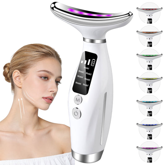 Revitalize Your Skin with the Zacenei 7-in-1 Facial Massager - Advanced Light Therapy & Microcurrent Technology for Neck and Face Care